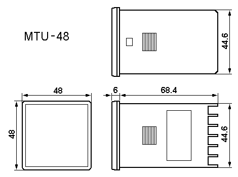 Габаритные размеры MTU-48